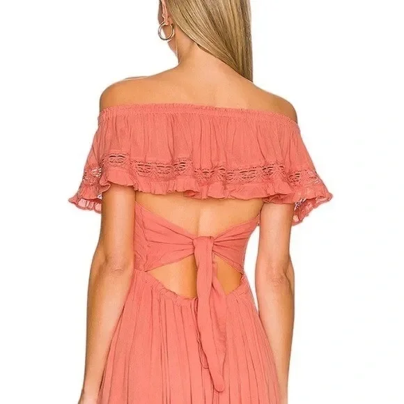 Free people Moonlight Ocean Maxi in Burnt Coral - Picture 3 of 6
